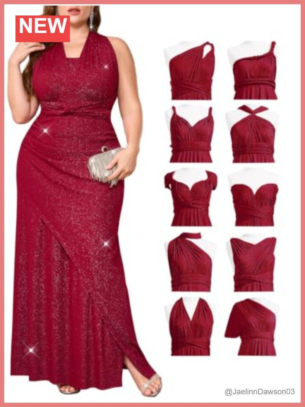 Convertible Infinity Maxi Dress Plus Size A-Line Formal Wedding Guest